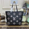 Fake Louis Vuitton Neverfull MM Black Pink - premium superclone handbag