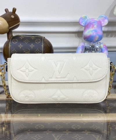 Fake Louis Vuitton Wallet On Chain Ivy Full White - designer handbag clone