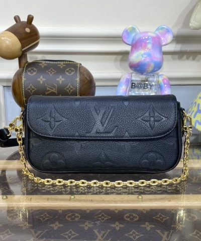 Fake Louis Vuitton Wallet On Chain Ivy Black - best quality fake designer bag