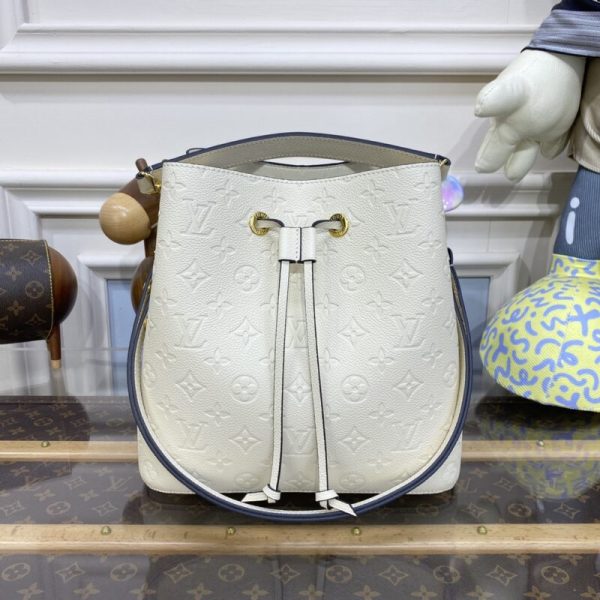 Replica Louis Vuitton Noe Bucket White MM - 1:1 premium replica handbag