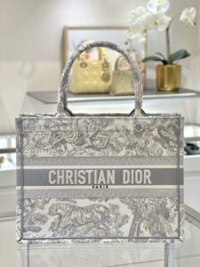Replica Dior Tote Book Tiger Grey - best quality fake designer bag