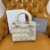 Fake Lady Dior Matte White Abc - 1:1 premium replica handbag