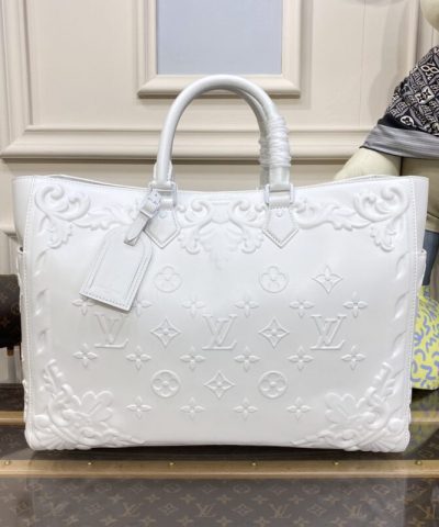 Fake Louis Vuitton Sac Plat 24H White - elite factory replica handbag