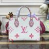 Replica LV Onthego PM Pink&White - top-grade luxury bag dupe