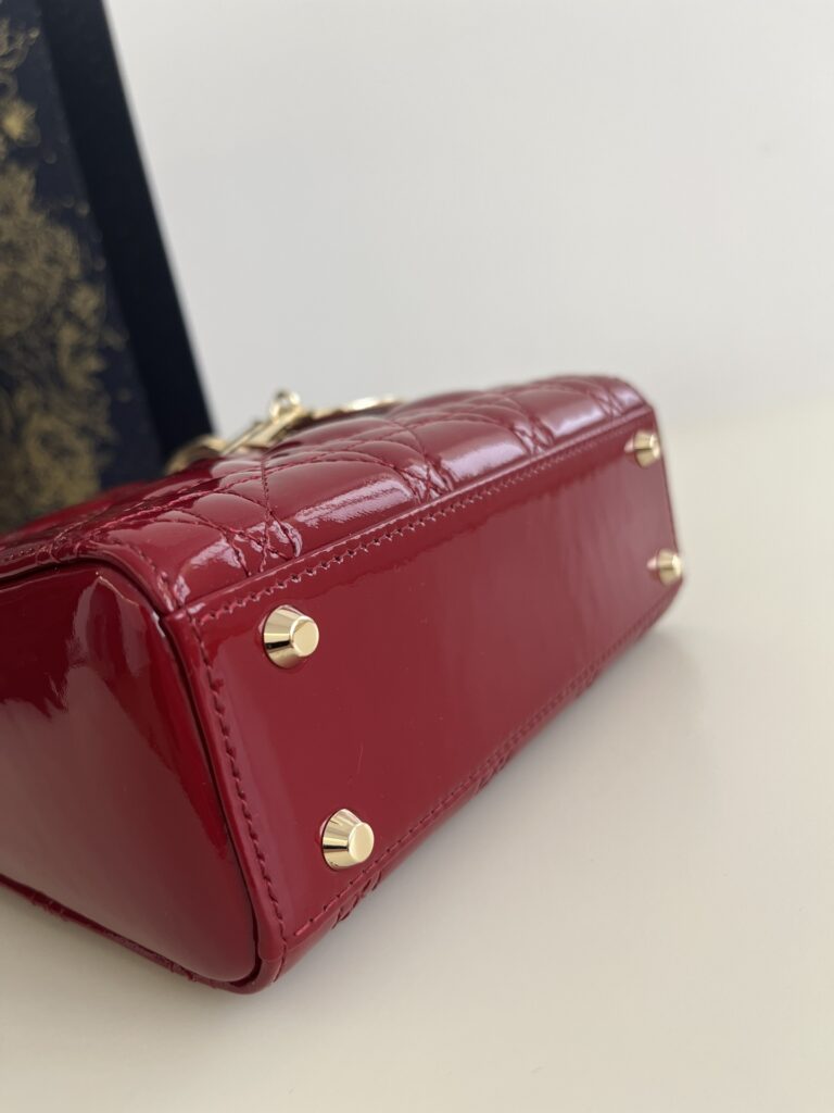 Lady Dior Mini Red Patent - Image 5