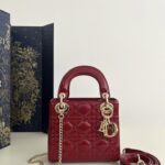 Replica Lady Dior Mini Rood Patent