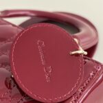 Réplica da bolsa Lady Dior vermelha envernizada - réplica de fábrica de elite