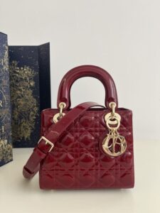 Replica Lady Dior Patent Red - top-grade luxury bag dupe