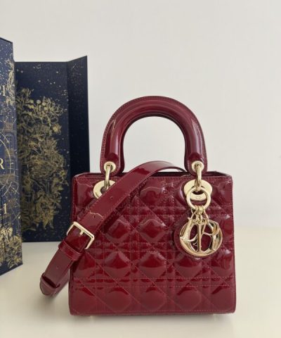 Replica Lady Dior Patent Red - top-grade luxury bag dupe