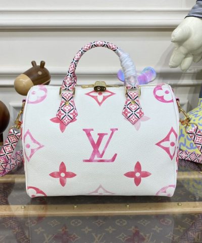 Fake Louis Vuitton Speedy Bandouliere 25 Pink - high-end replica designer purse