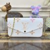 Replica Louis Vuitton Felicie Pochette White Apricot - best quality fake designer bag