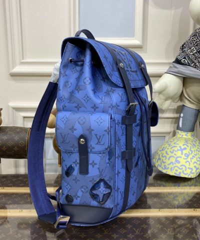 Fake Louis Vuitton Christopher Backpack Blue 2 - designer handbag clone