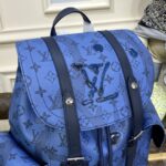 Replica Louis Vuitton Christopher Backpack Blue 2