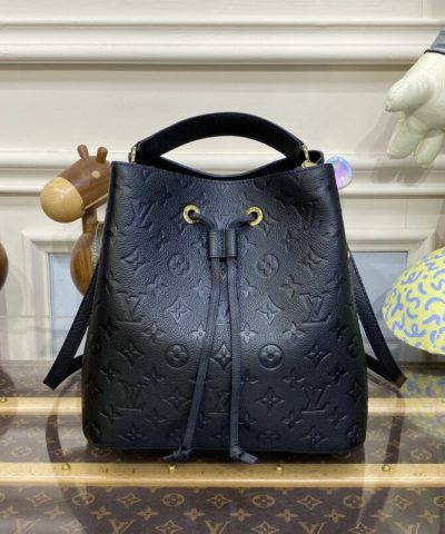 Fake Louis Vuitton Noe Bucket Black MM - 1:1 premium replica handbag