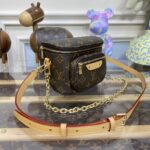 Replica Louis Vuitton Bumbag Mini Brown - 1:1 premium replica handbag