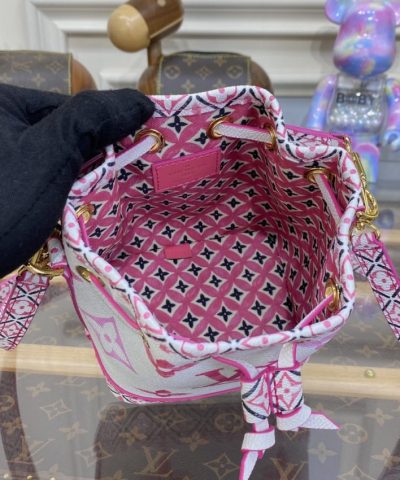Replica Louis Vuitton Nano Noe White Pink - ultra-realistic fake purse