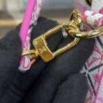 Replica Louis Vuitton Nano Noe White Pink - 1:1 premium replica handbag