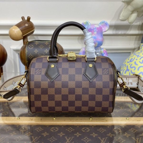 Replica Louis Vuitton Speedy Bandouliere 20 Brown Grid