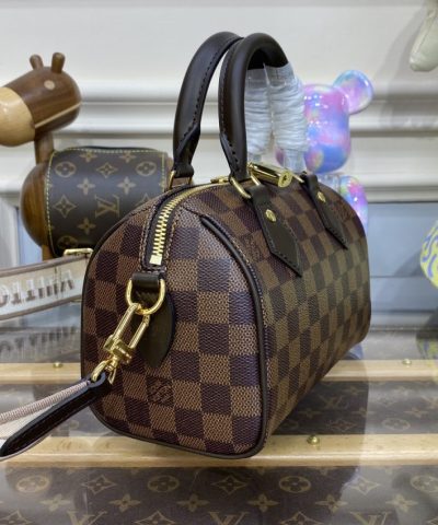 Fake Louis Vuitton Speedy Bandouliere 20 Brown Grid - 1:1 premium replica handbag