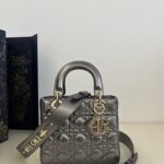 Replica Lady Dior Platinum Metallic Abc - designer handbag clone