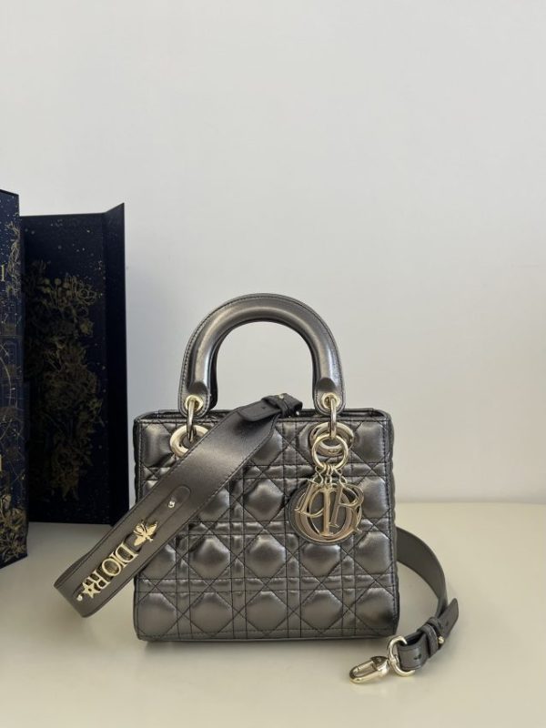 Replica Lady Dior Platinum Metallic Abc - designer handbag clone