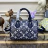 Fake Louis Vuitton Speedy Bandouliere Blue Denim - high-quality designer bag dupe