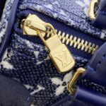 Replica Louis Vuitton Speedy Bandouliere Blue Denim - 1:1 premium replica handbag