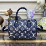 Replica Louis Vuitton Speedy Bandouliere Blue Denim