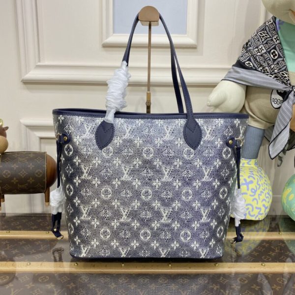 Replica Louis Vuitton Neverfull MM Denim Blue - 1:1 premium replica handbag