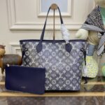 Replica Louis Vuitton Neverfull MM Denim Blue - affordable luxury replica bag