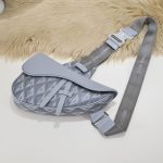 Replica Dior Saddle Bag Diamong Grey - elite factory replica handbag