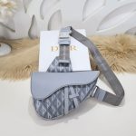 Replica Dior Saddle Bag Diamong Grey - kloon van een designerhandtas