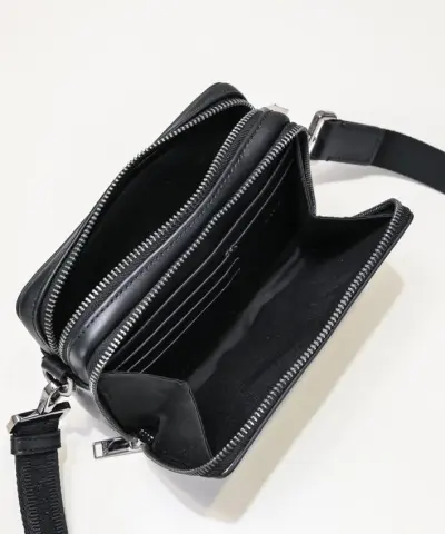 Fake Dior Zipped Pouch Diamond Black - high-quality designer bag dupe