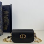 Replica Dior 30 Montaigne Avenue Black - premium superclone handbag