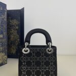 Replica Lady Dior Mini Satin Black - affordable luxury replica bag
