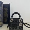Replica Lady Dior Mini Satin Black - 1:1 premium replica handbag