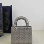 Replica Lady Dior Mini Satin Grey