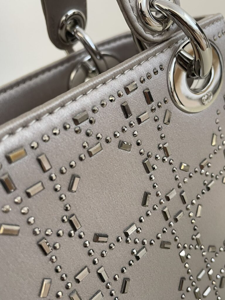 Lady Dior Mini Satin Grey - Image 4
