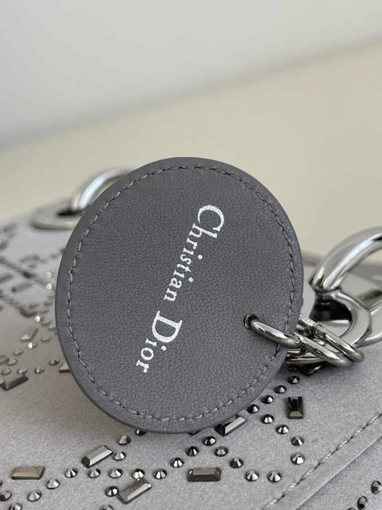 Lady Dior Mini Satin Grey - Image 5