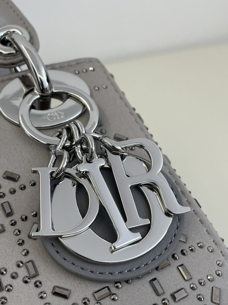Lady Dior Mini Satin Grey - Image 9