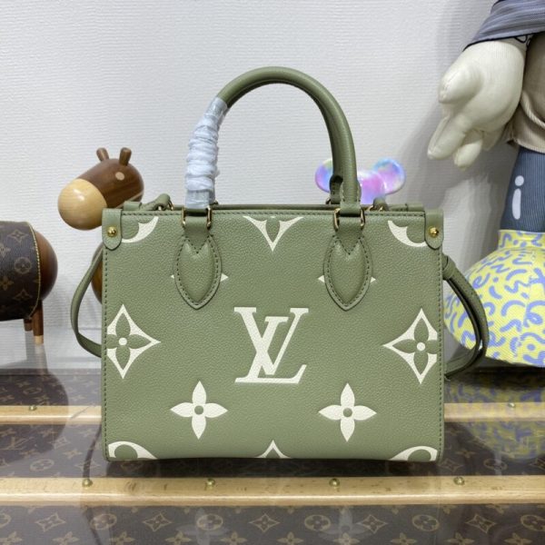 Replica LV Onthego PM Green - top-grade luxury bag dupe