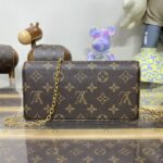 Replica Louis Vuitton Wallet On Chain Lily Brown - 1:1 premium replica handbag