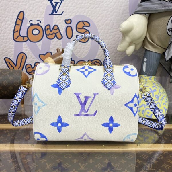 Replica Louis Vuitton Speedy Bandouliere 25 Blue
