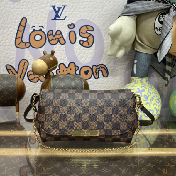Replica Louis Vuitton Favorite Brown Grid - premium superclone handbag
