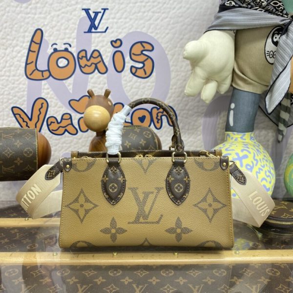Replica LV Onthego East West Brown - top-grade luxury bag dupe