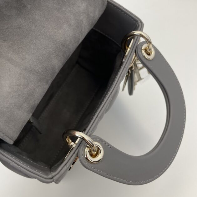 Lady Dior Mini Satin Grey - Image 11