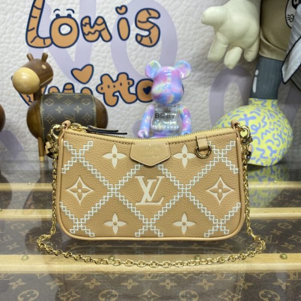Replica Louis Vuitton Easy Pouch Apricot - 1:1 premium replica handbag