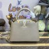 Replica Loius Vuitton Capucines Golden Grey - high-end replica designer purse