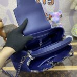 Replica Loius Vuitton Capucines Blue Velvet - 1:1 premium replica handbag