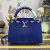 Fake Loius Vuitton Capucines Blue Velvet - ultra-realistic fake purse